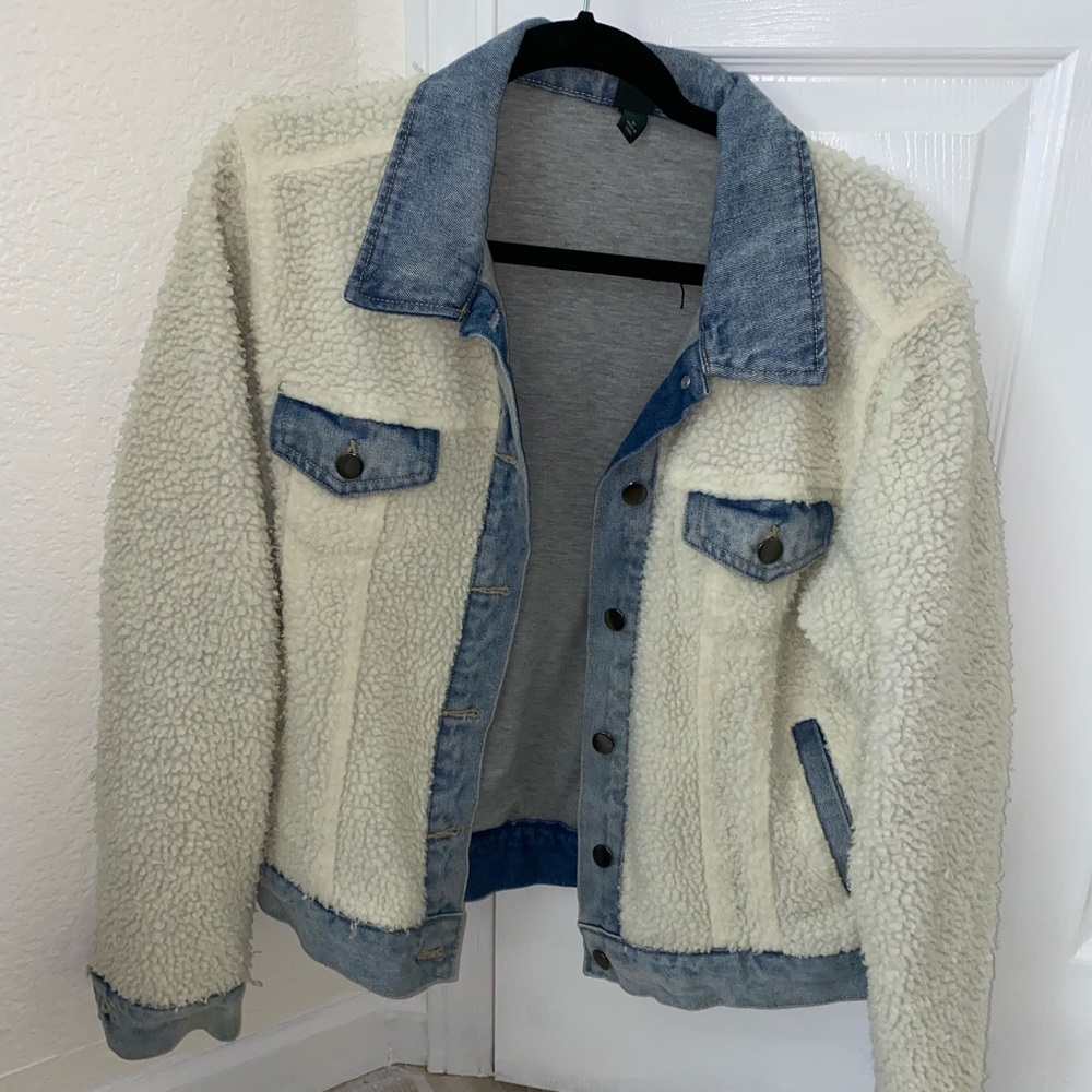 Sherpa jean jacket